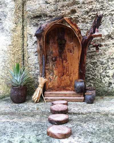 Fairy Door  with wind chime